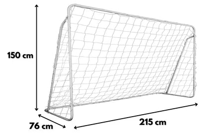 Fodboldmål 215x150x76 cm Stål med Net