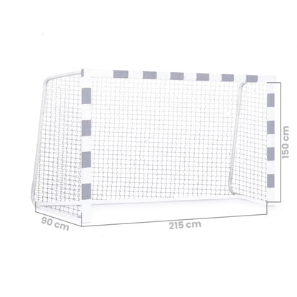 Fodboldmålnet 215x150x90 cm Hvid