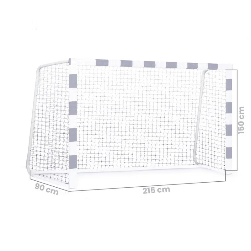 Fodboldmålnet 215x150x90 cm Hvid