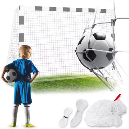 Fodboldmålnet 215x150x90 cm Hvid