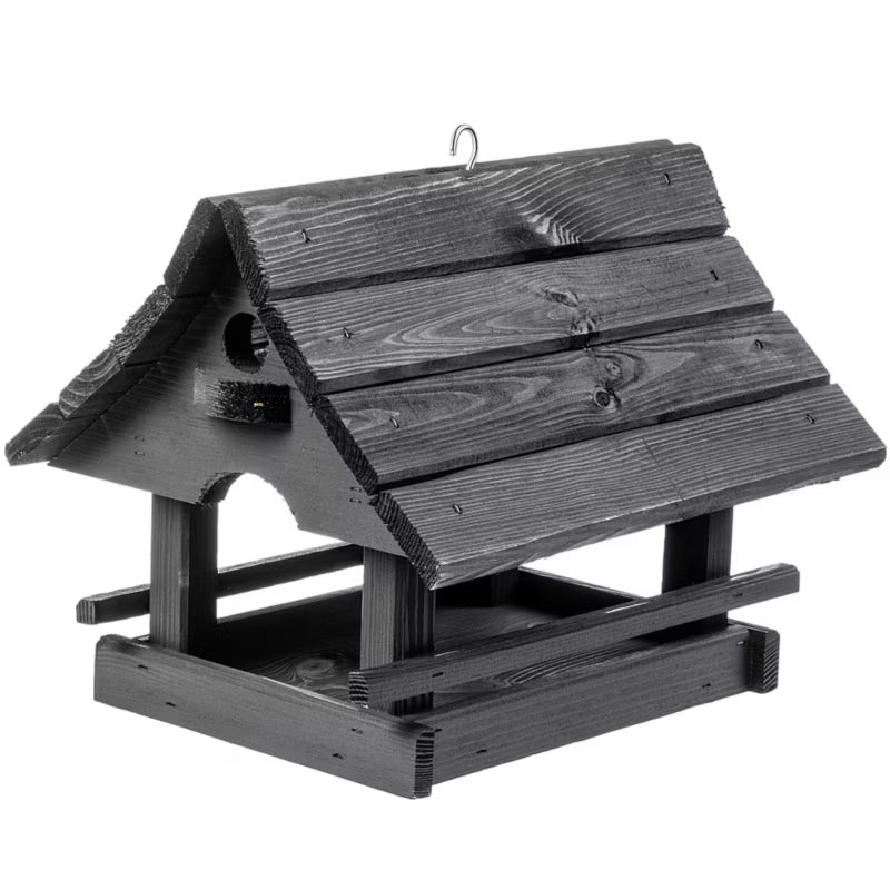 Foderbræt Hus 30x25 cm Antracit Træ