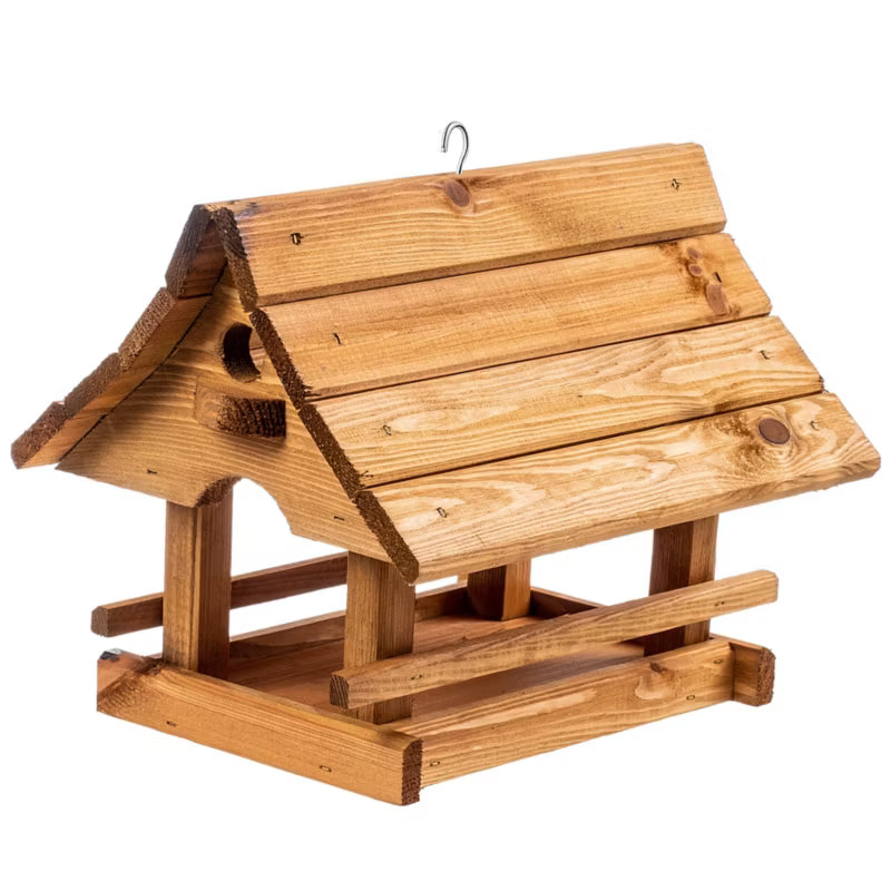 Foderbræt Hus 30x25 cm Træ Natur