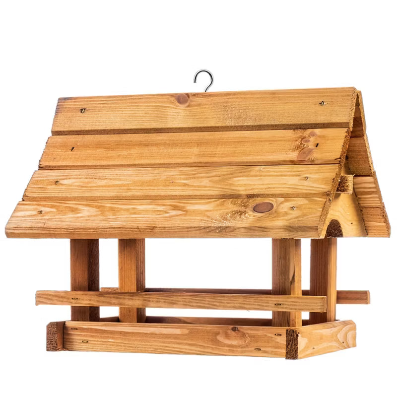 Foderbræt Hus 30x25 cm Træ Natur