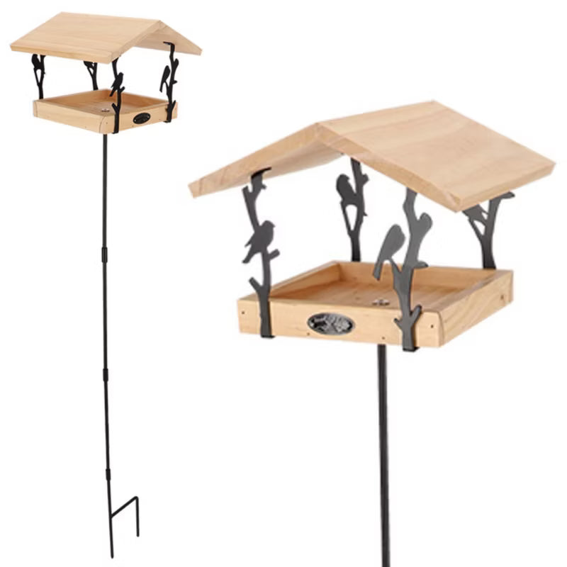 Foderbræt Stående 24,5x24,5x131,4 cm Brun Træ og Jern