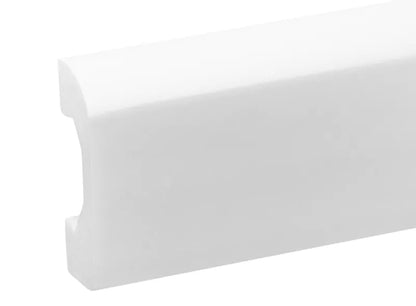 Fodliste 244 cm Hvid Højglans 49,5 mm HDPS