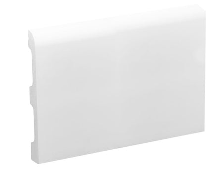Fodliste 244 cm Hvid Højglans HDPS 1 stk.