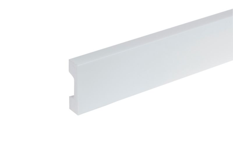 Fodliste 244 cm Hvid Højglans HDPS 1 stk.