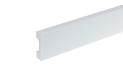 Fodliste 244 cm Hvid Højglans HDPS 1 stk.