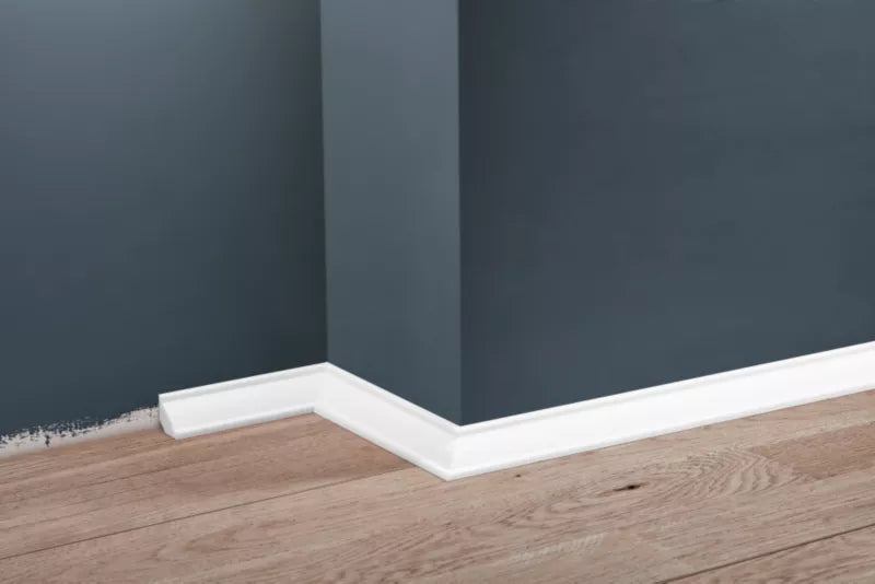Fodliste 244 cm Hvid Højglans Polystyren