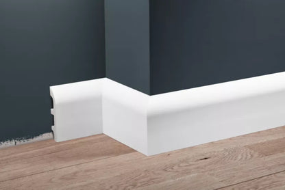 Fodliste 244x9,8 cm Hvid Mat