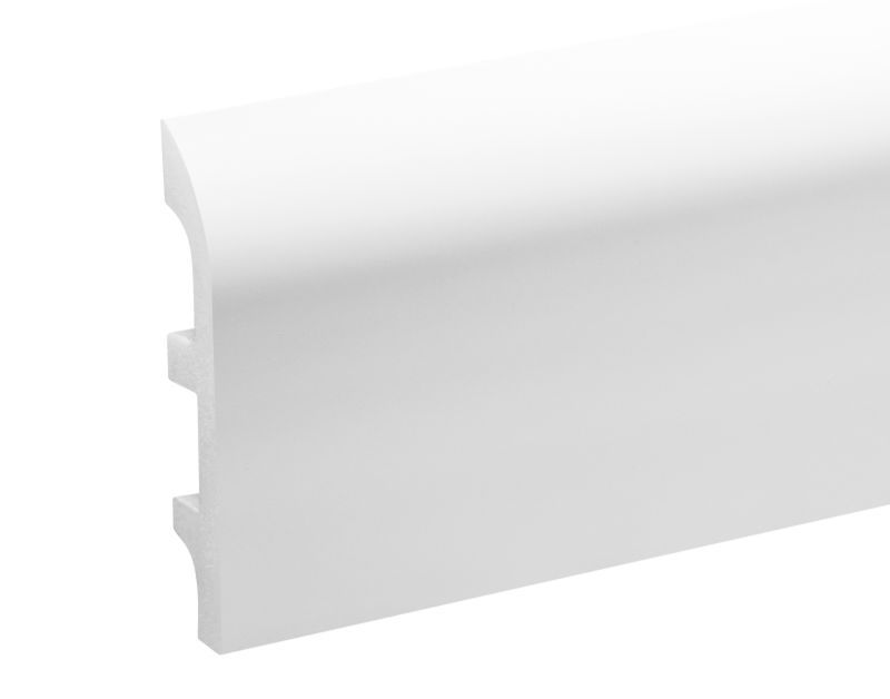 Fodliste 244x9,8 cm Hvid Mat