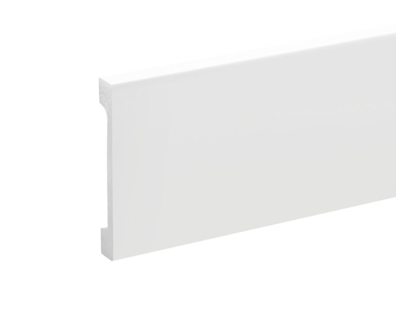 Fodliste 244x9,9 cm Hvid Mat Polystyren