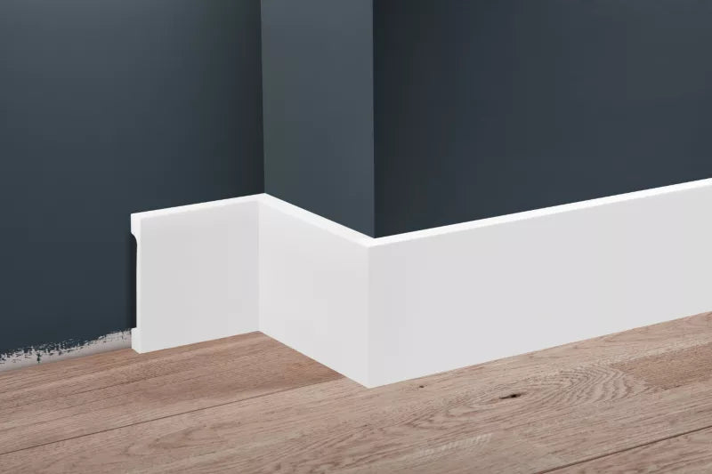 Fodliste 244x9,9 cm Hvid Mat Polystyren