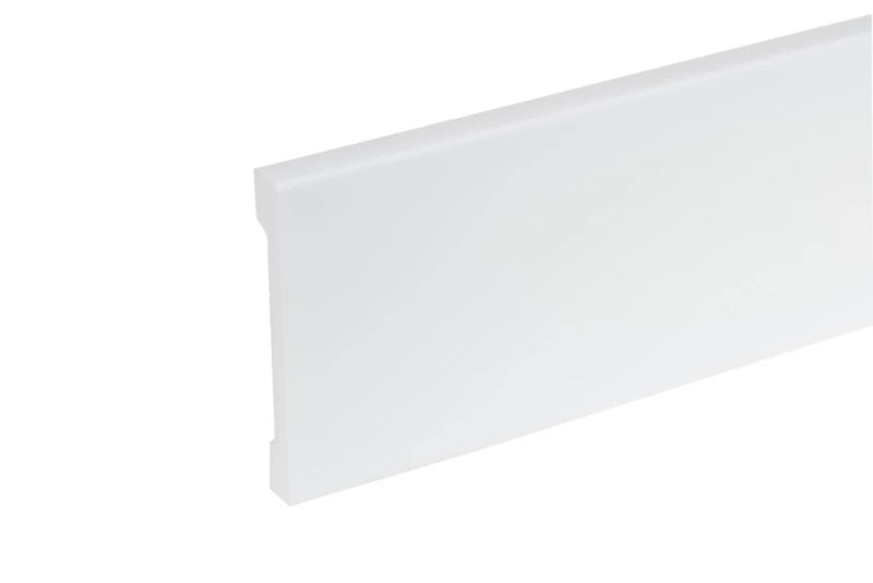 Fodliste 2440x70x12 mm Hvid Højglans Polystyren