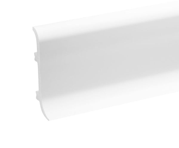 Fodliste 244x10 cm Hvid Mat HDPS 1 stk.
