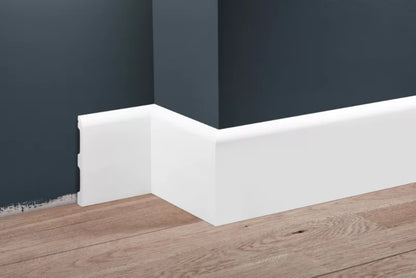 Fodliste 244x11 cm Hvid Mat HDPS 1 stk.