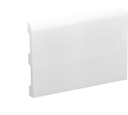Fodliste 244x11 cm Hvid Mat HDPS 1 stk.