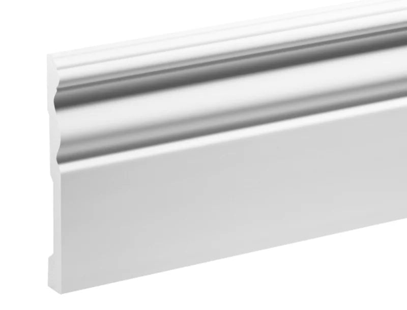 Fodliste HDPS 244x11,9 cm Mat Hvid