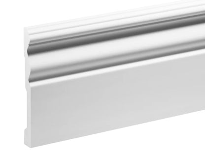 Fodliste HDPS 244x11,9 cm Mat Hvid