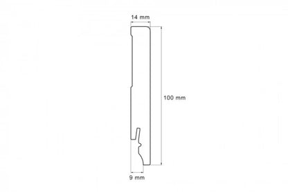 Fodliste Ekstruderet Polystyren 244x10 cm Hvid RAL9003 | 5907684668814