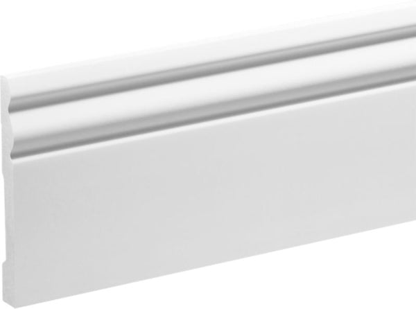 Fodliste Hvid Højglans 244x9,4 cm HDPS 1 stk.