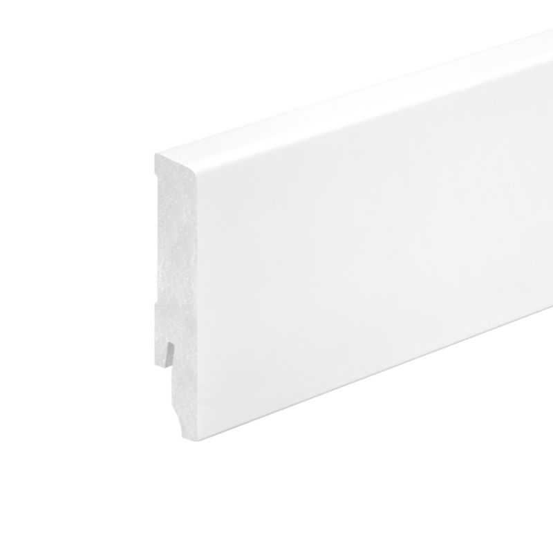 Fodliste Mat Hvid 244x8x1,4 cm