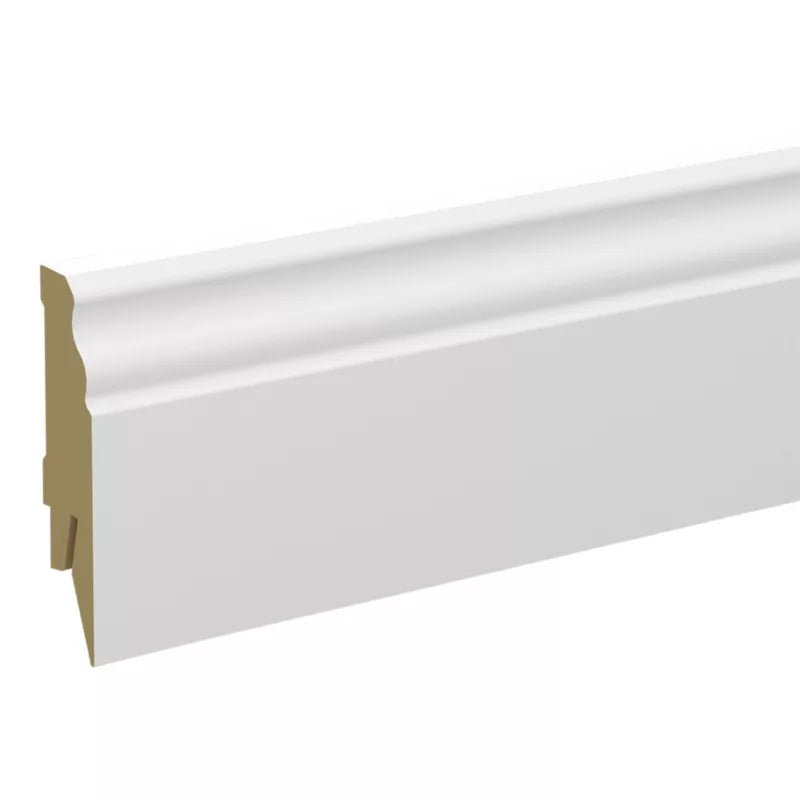 Listva przypodłogowa MDF 240 cm Biała 70 mm