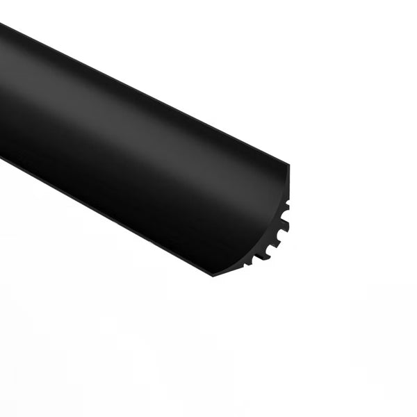Fodliste PVC 15x15 mm 200 cm Sort