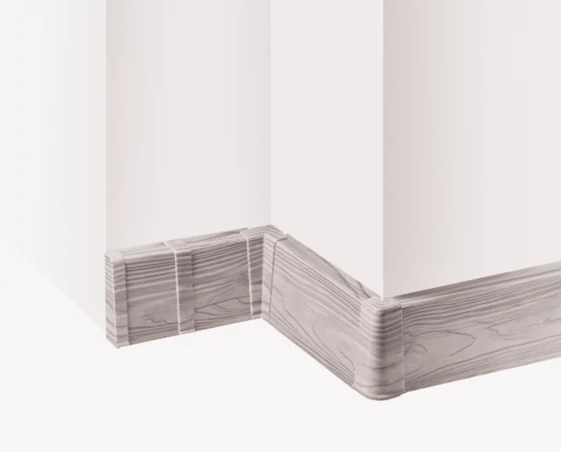 Fodpanel 20x60 mm Hvid RAL9003 Højglans PVC 2 stk. | 5904584846526