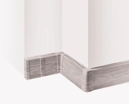 Fodpanel 20x60 mm Hvid RAL9003 Højglans PVC 2 stk. | 5904584846526
