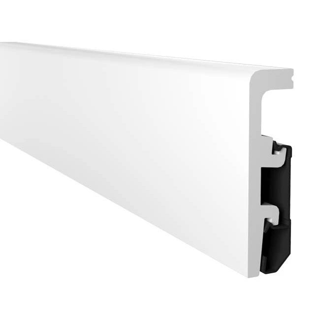 Fodpanel 240 cm Hvid 80 mm