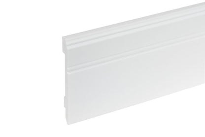 Fodpanel 244 cm Hvid Blank 10,7 mm