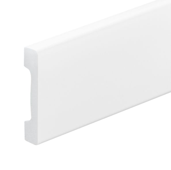 Fodpanel 244 cm Hvid Højglans HDPS 1 stk.