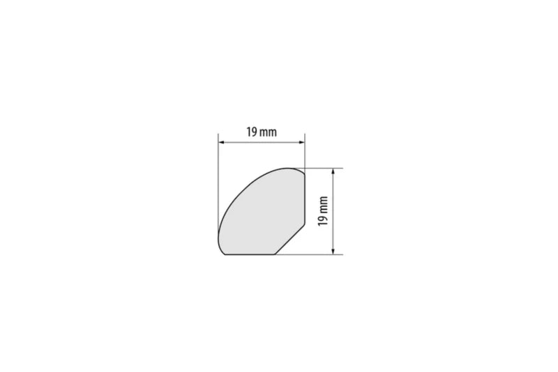 Fodpanel 244 cm Hvid Mat Polystyren