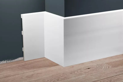Fodpanel 244x1,95x1,7 cm hvid mat 1 stk.