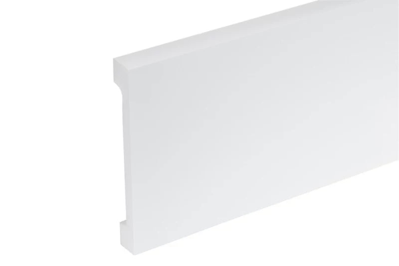 Fodpanel 244x11,9x1,6 cm Mat Hvid