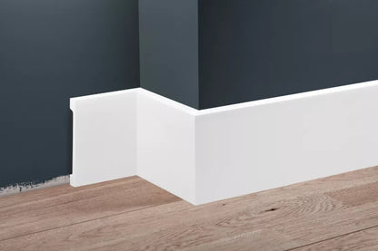 Fodpanel 244x11,9x1,6 cm Mat Hvid