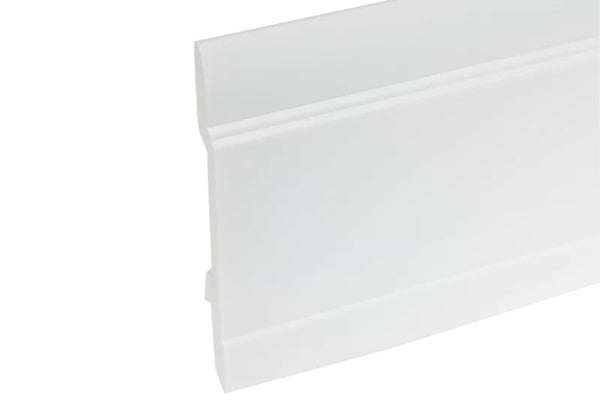 Fodpanel 244x14,4 cm Hvid Højglans HDPS 1 stk.