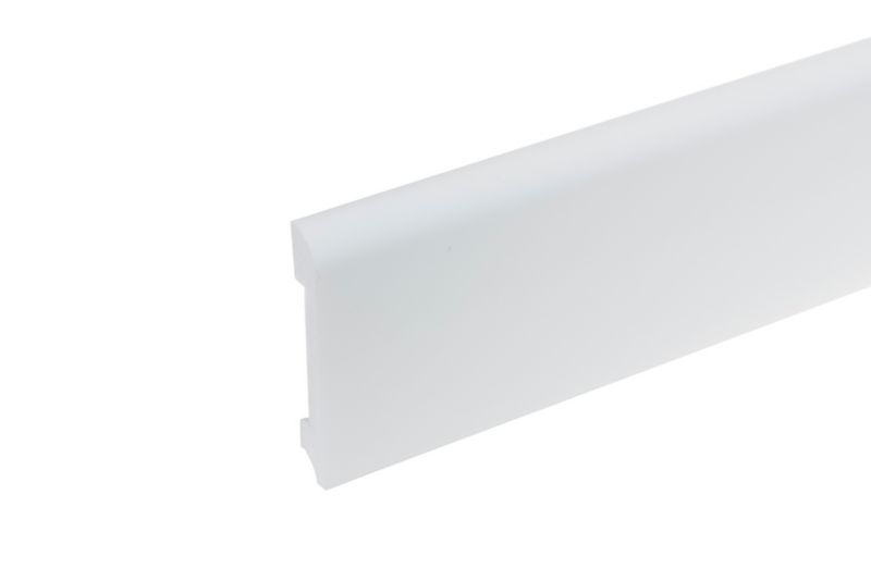 Fodpanel 244x7,8 cm Hvid Højglans Polystyren