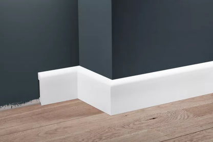 Fodpanel 244x7,8 cm Hvid Højglans Polystyren