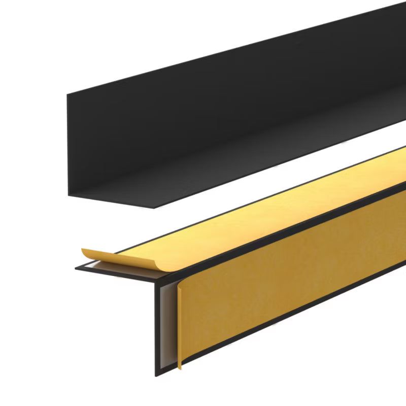 Fodpanel 30x30 mm 200 cm Sort Selvklæbende