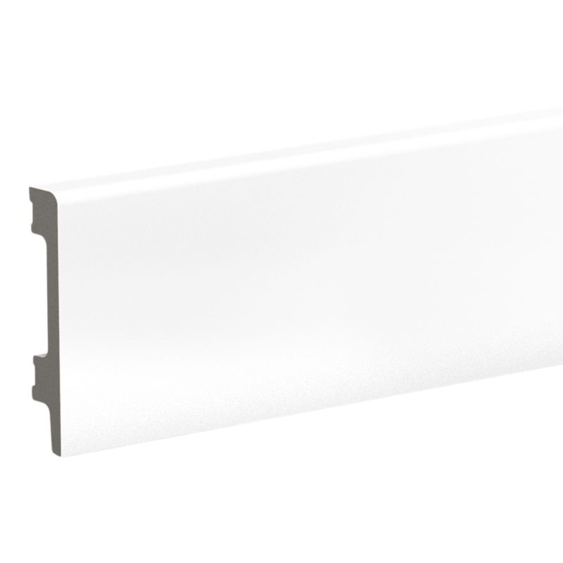 Fodpanel 80 mm Hvid PVC 240 cm