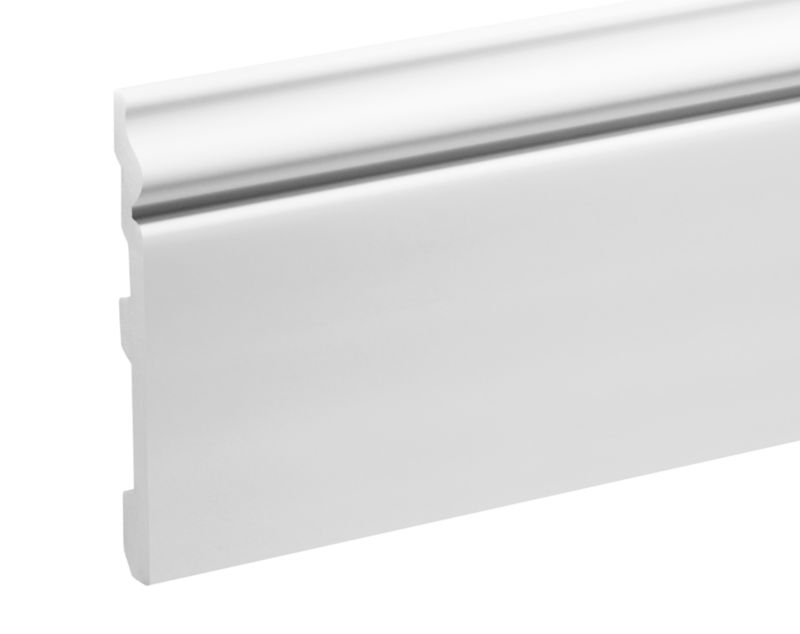 Fodpanel HDPS 244x11,7x1,45 cm Hvid Mat