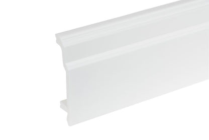 Fodpanel i Hvid Mat 244x10,3x2,2 cm