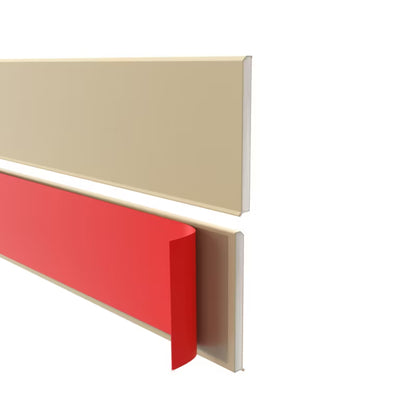 Fodpanel PVC 100 mm x 10 m Beige