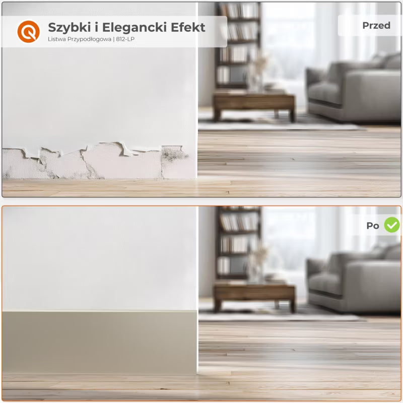Fodpanel PVC 100 mm x 10 m Beige