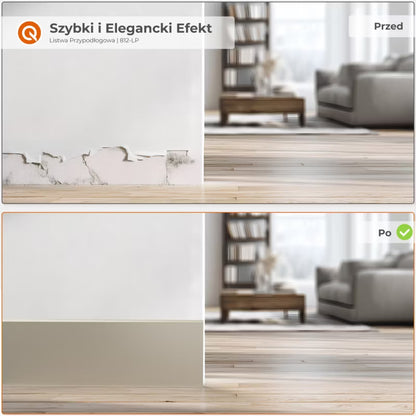 Fodpanel PVC 100 mm x 10 m Beige