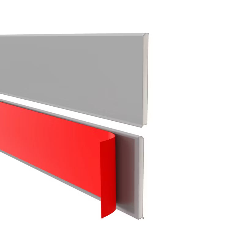 Fodpanel PVC 100 mm 10 m Grå Selvklæbende