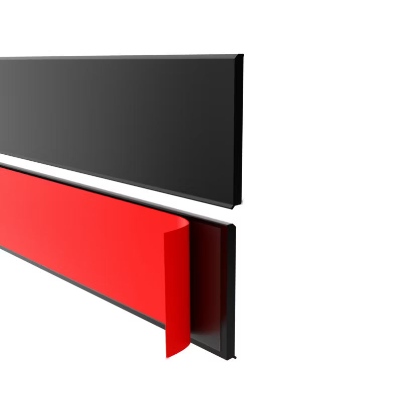 Fodpanel PVC 100 mm x 10 m Sort Selvklæbende