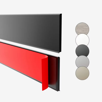 Fodpanel PVC 100 mm x 10 m Sort Selvklæbende